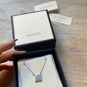 Authentic Gucci Trademark Square Necklace!!